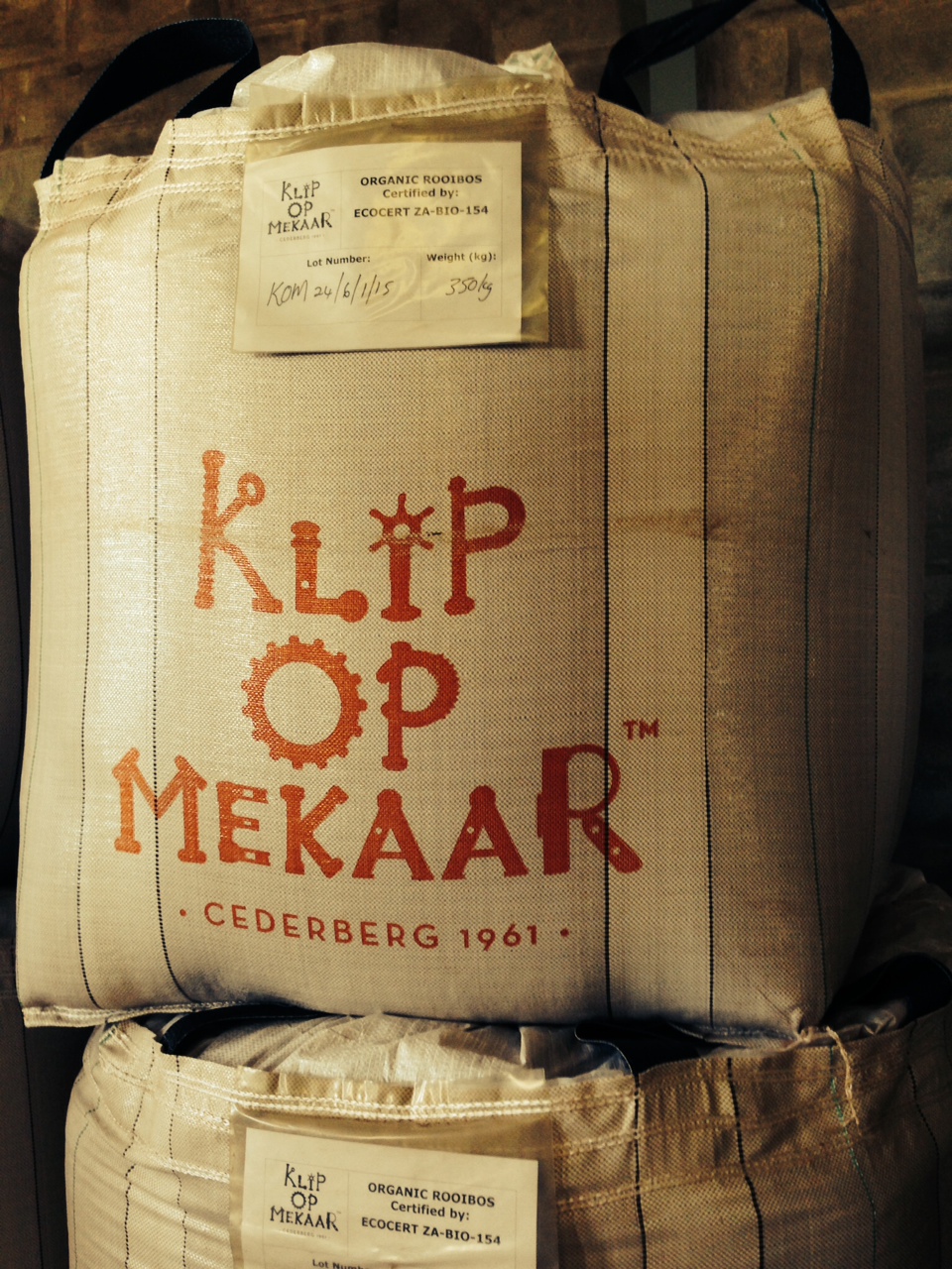 Bulk bags for 2015 rooibos harvest