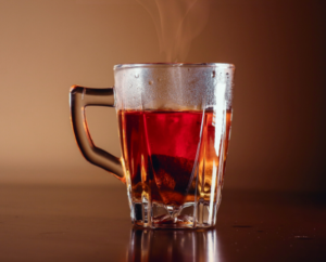 a hot cup of freshly made rooibos