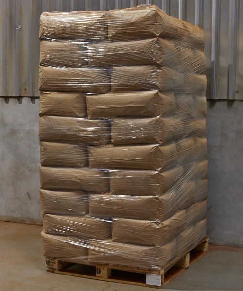 pallet of rooibos packed in 18kg paper bags