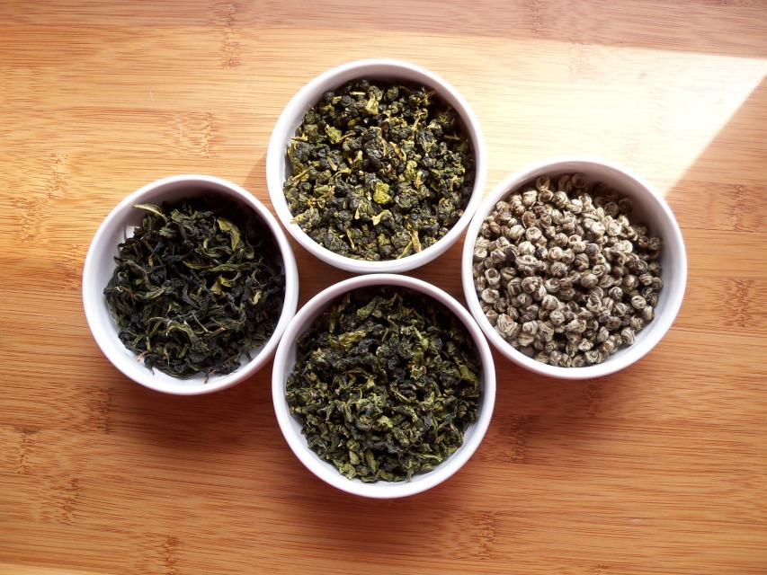 Four types of Green Tea (image by Koavf)