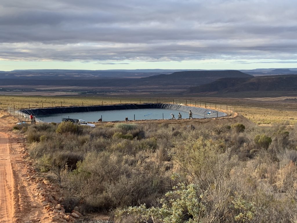 Rooibos irrigation dam Klipopmekaar Organic Rooibos Farm