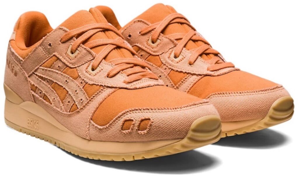 Asics Gel Lyte running shoes dyed with natural rooibos dye