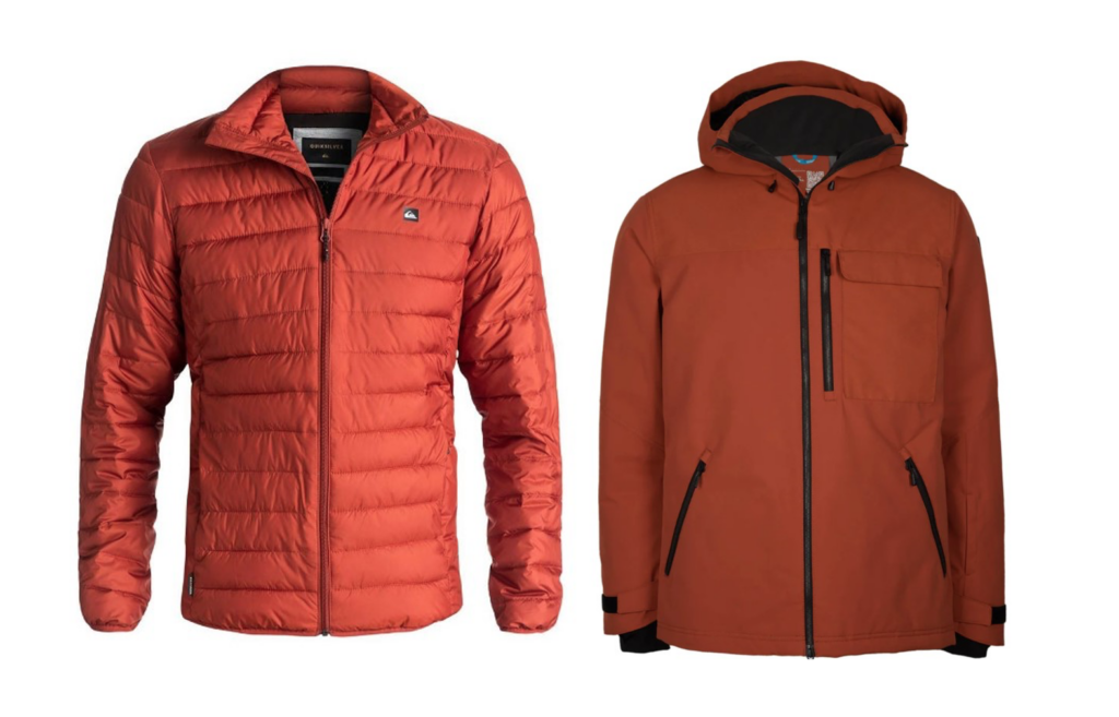 Quiksilver and O'Neill jackets dyed with natural rooibos dye